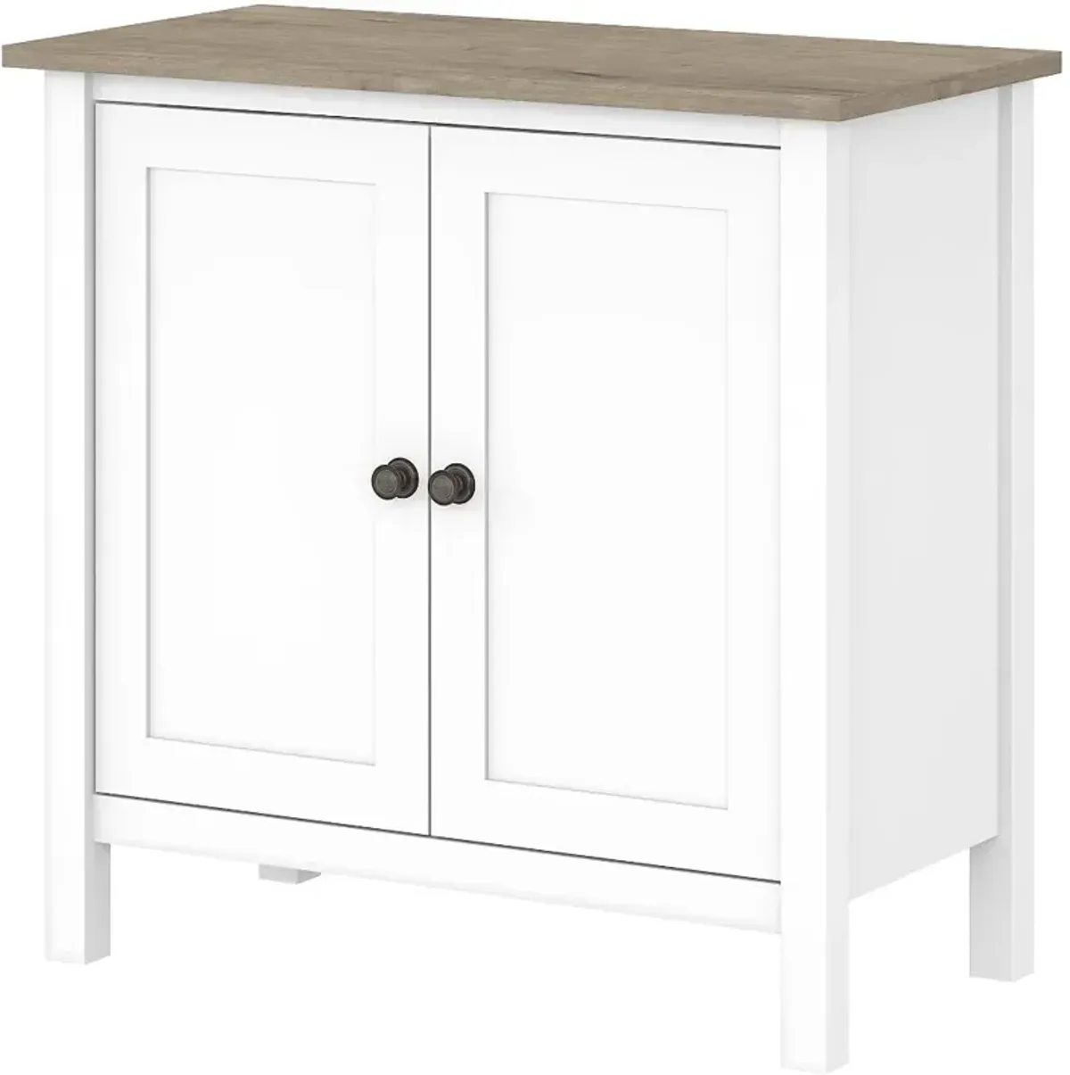 Mayfield White 2-Door Low Storage - Bush Furniture