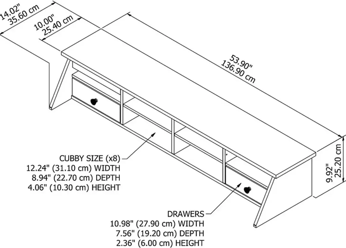 Mayfield White and Gray Desktop Organizer - Bush Furniture