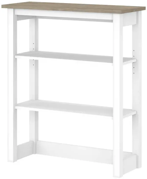 Mayfield White and Gray Storage Hutch