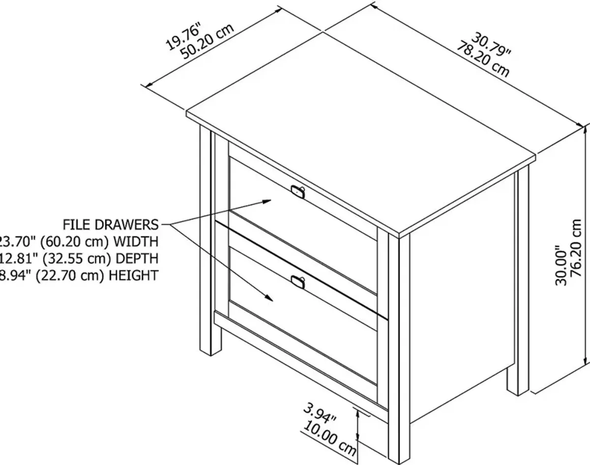 Pure White Lateral File - Bush Furniture