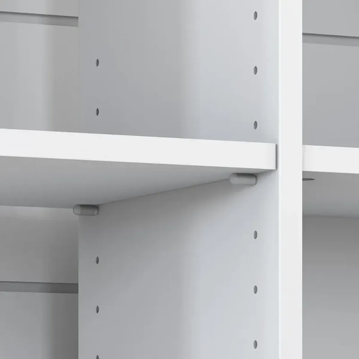 White and Gray 6-Cube Bookcase - Bush Furniture