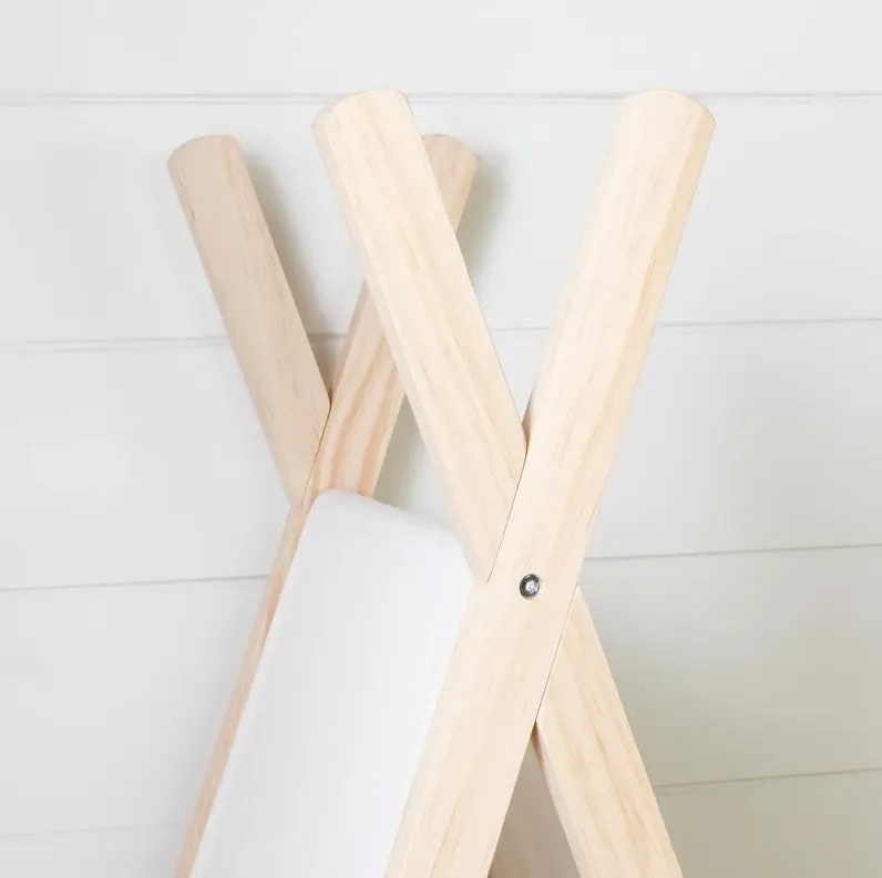 Sweedi Natural White Cotton and Pine Teepee Shelving Unit - South...