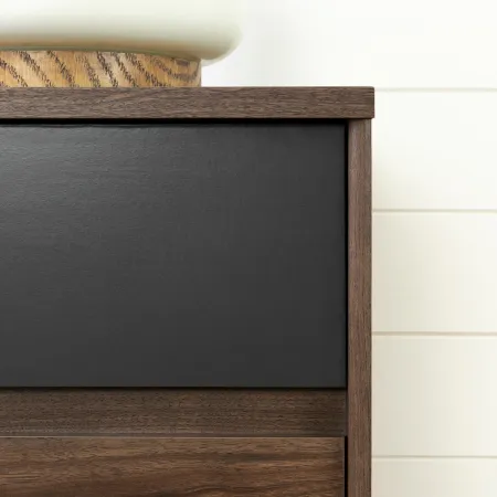 Olyn Modern Walnut and Charcoal Dresser - South Shore