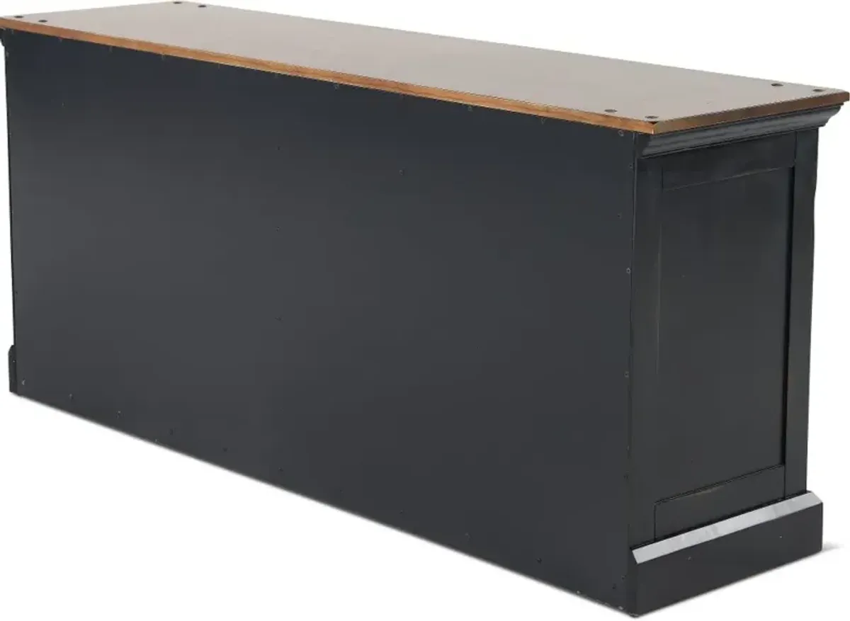 Toulouse Ebony and Honey Credenza