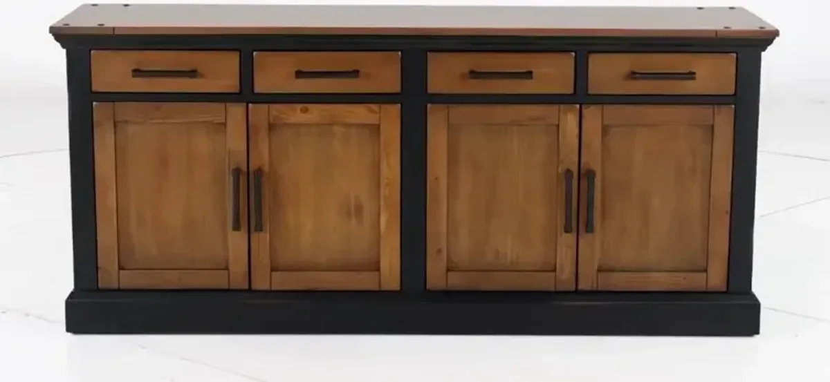 Toulouse Ebony and Honey Credenza