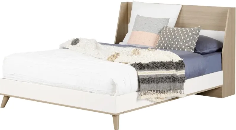 Yodi Modern Soft Elm and White Full Bed - South Shore