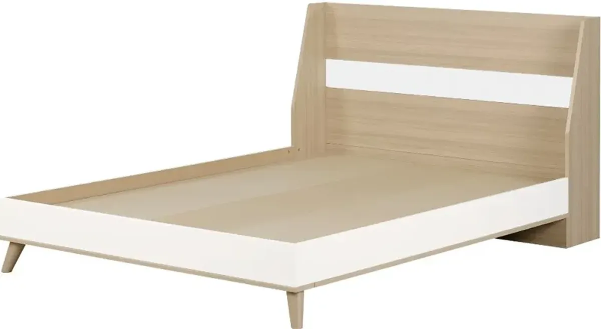 Yodi Modern Soft Elm and White Full Bed - South Shore