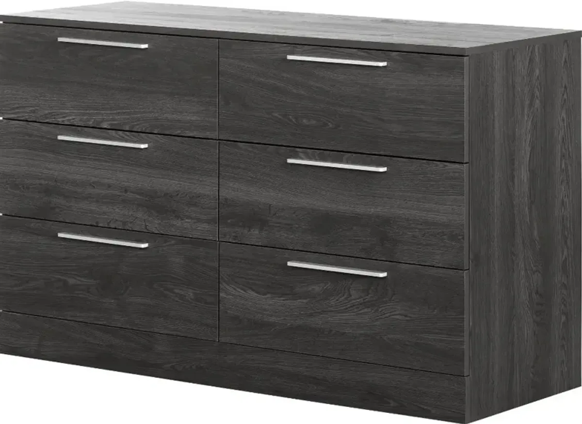 Gray Oak 6-Drawer Dresser - South Shore
