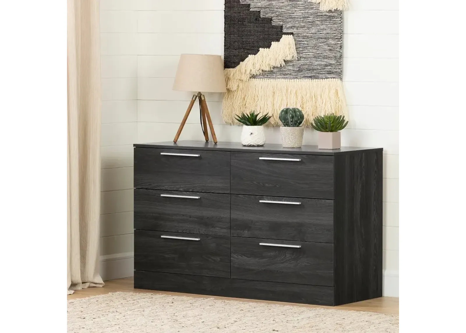 Gray Oak 6-Drawer Dresser - South Shore