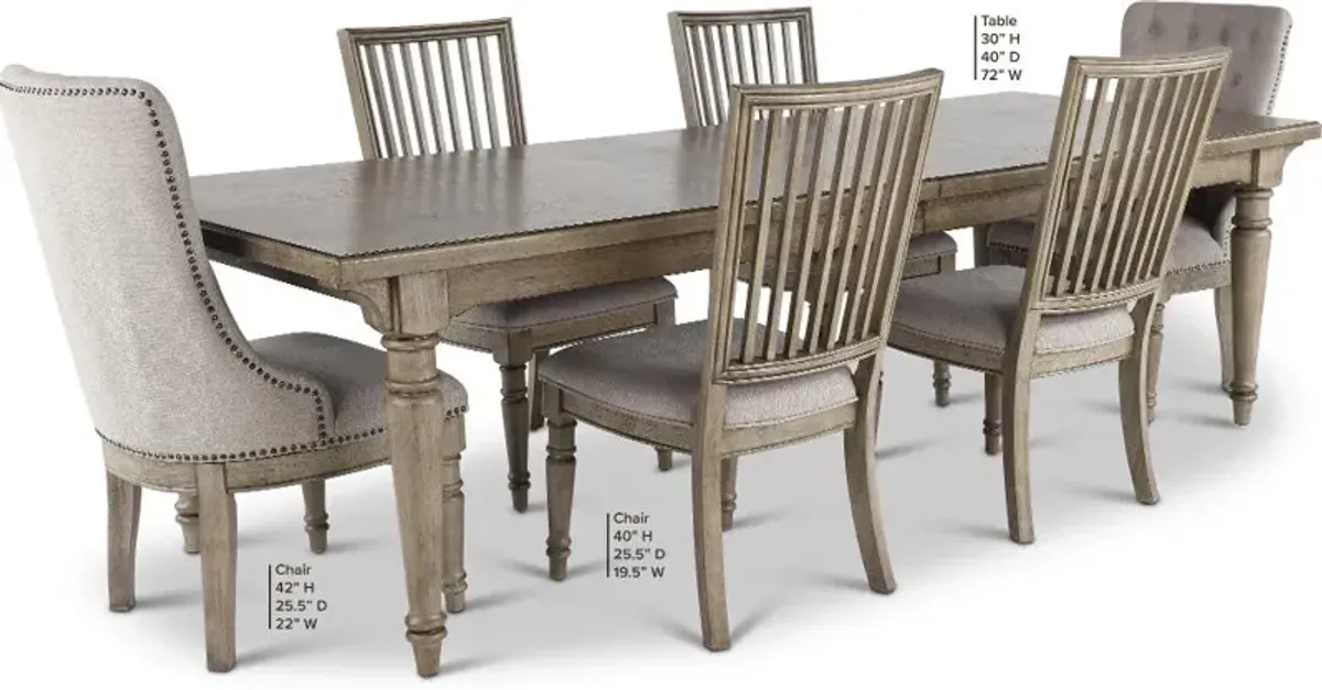 Madison Ridge Gray Dining Table