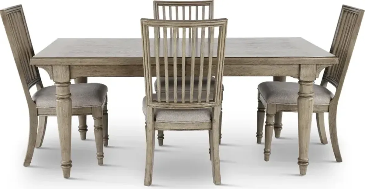 Madison Ridge Gray Slat Back Dining Chair