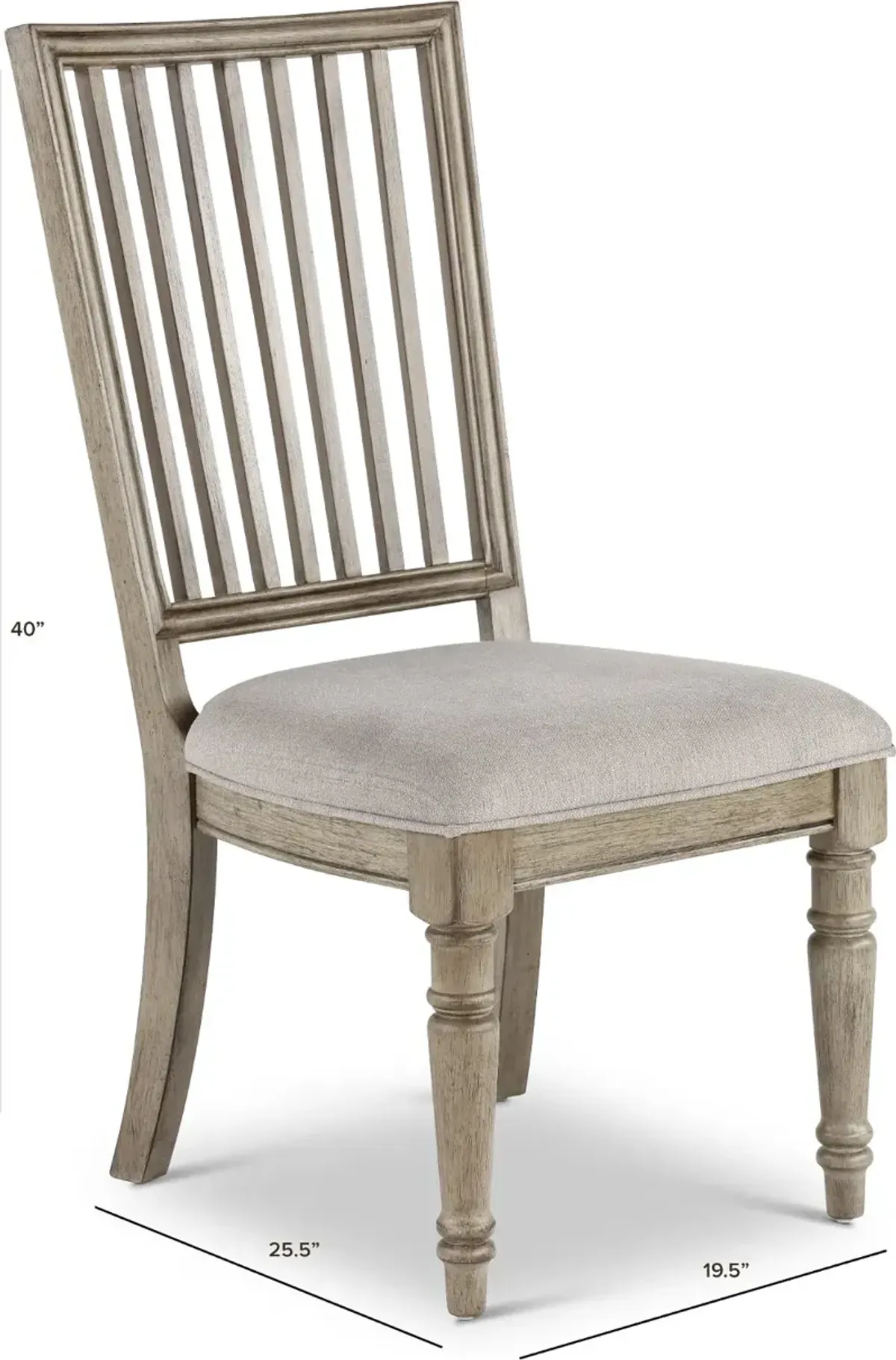 Madison Ridge Gray Slat Back Dining Chair