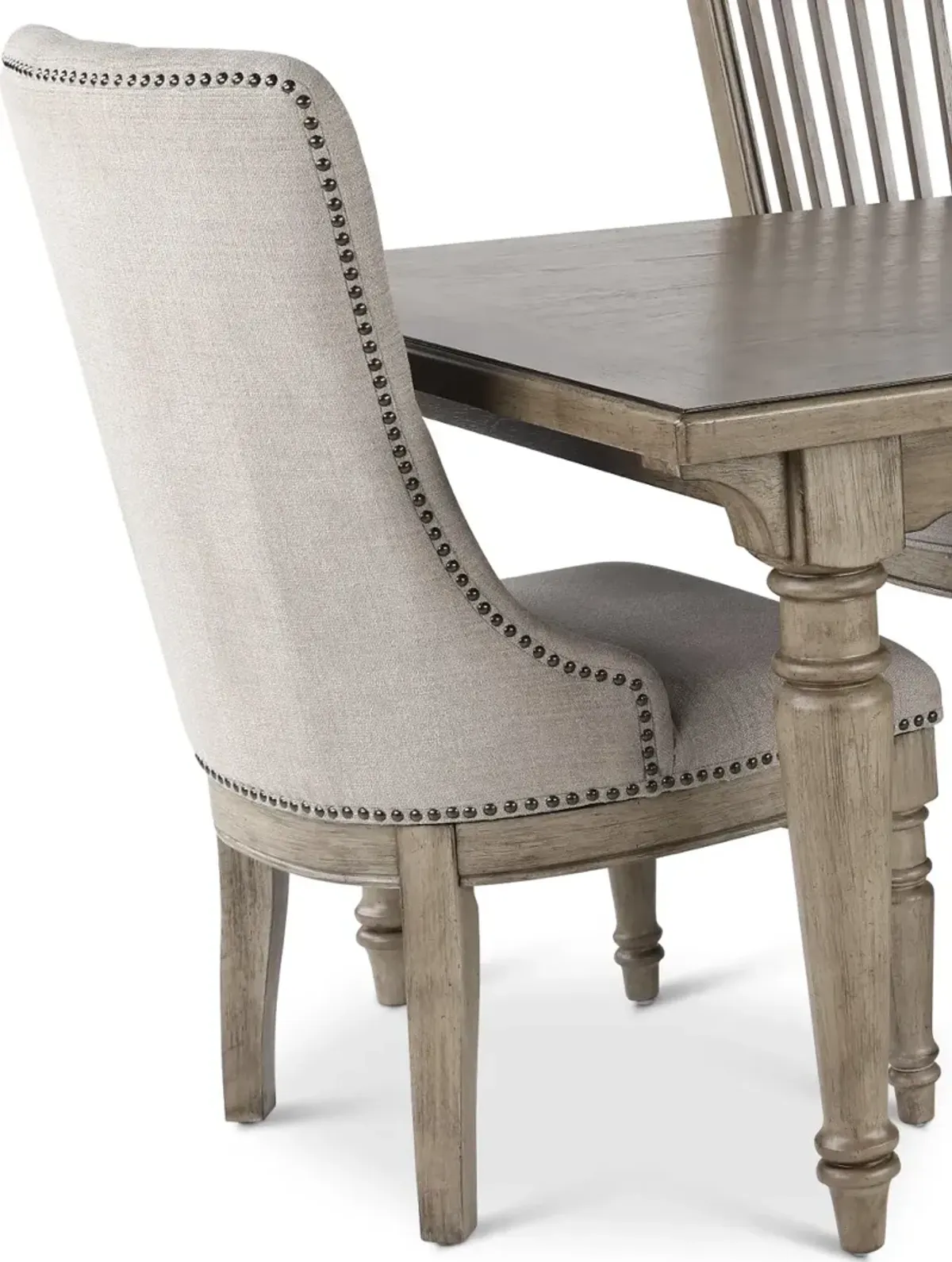 Madison Ridge Gray Slat Back Dining Chair