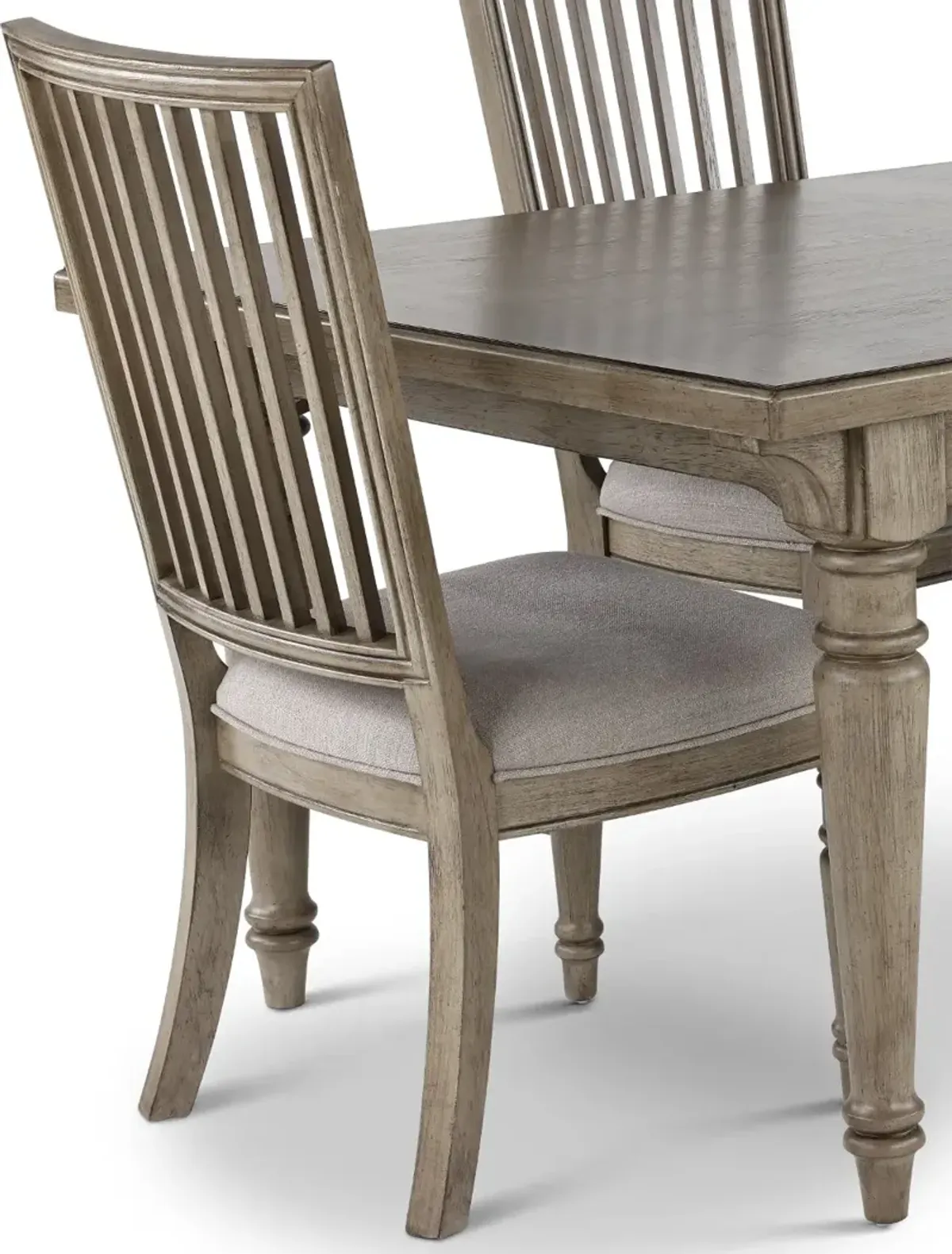 Madison Ridge Gray Slat Back Dining Chair