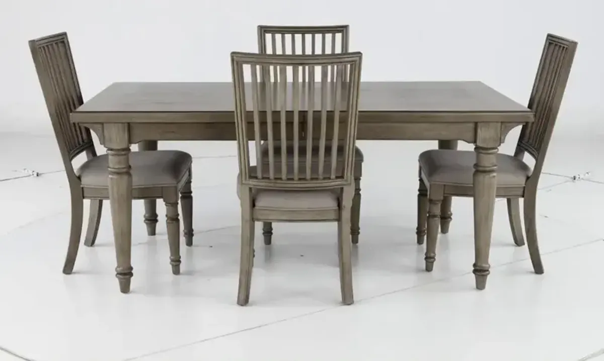 Madison Ridge Gray Slat Back Dining Chair