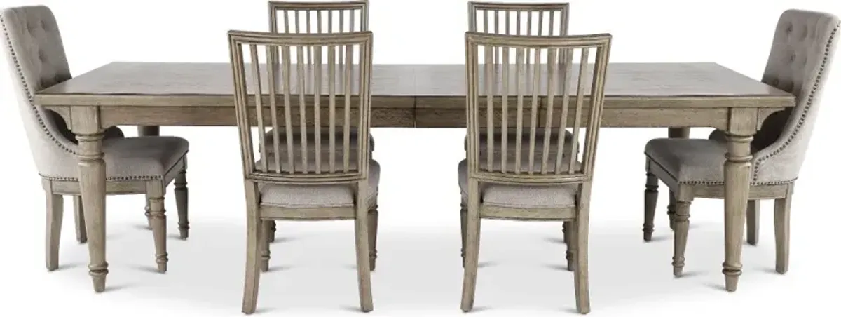 Madison Ridge Gray Slat Back Dining Chair