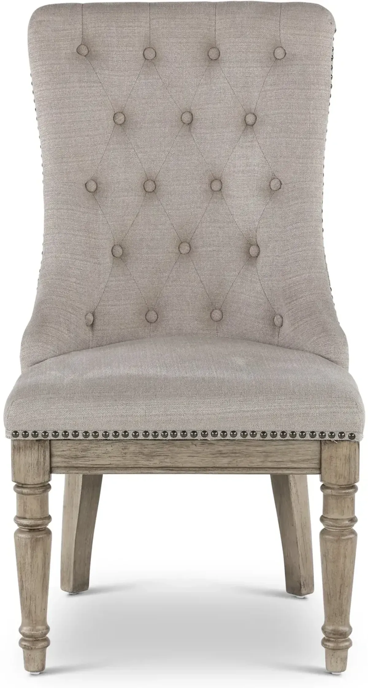 Madison Ridge Gray Tufted Upholstered Dining Chair