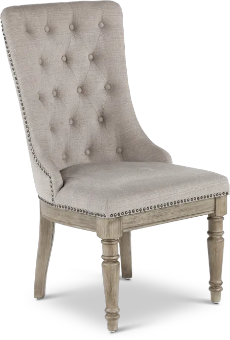 Madison Ridge Gray Tufted Upholstered Dining Chair