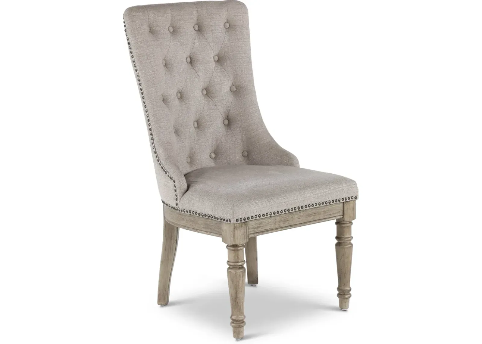 Madison Ridge Gray Tufted Upholstered Dining Chair