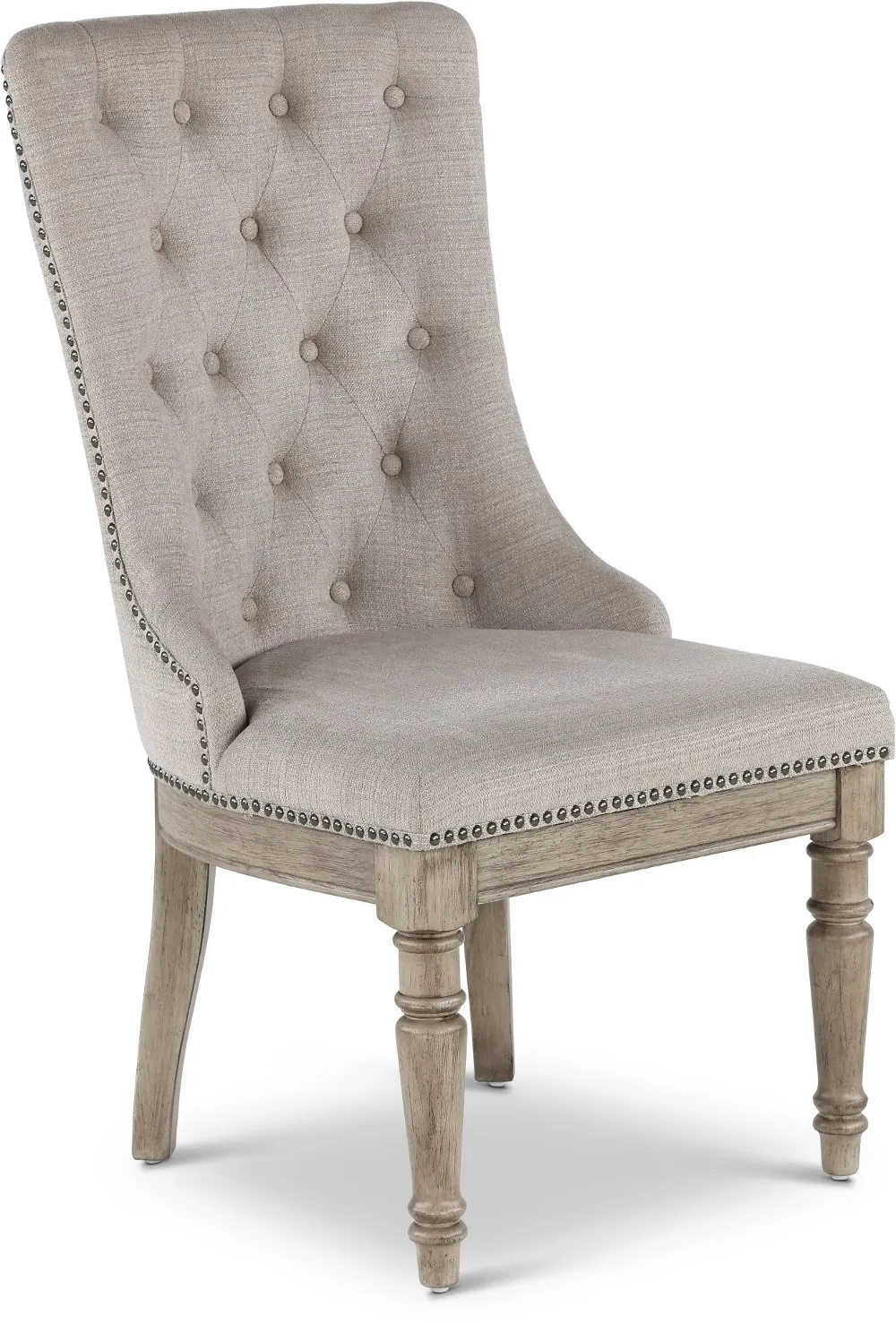 Madison Ridge Gray Tufted Upholstered Dining Chair