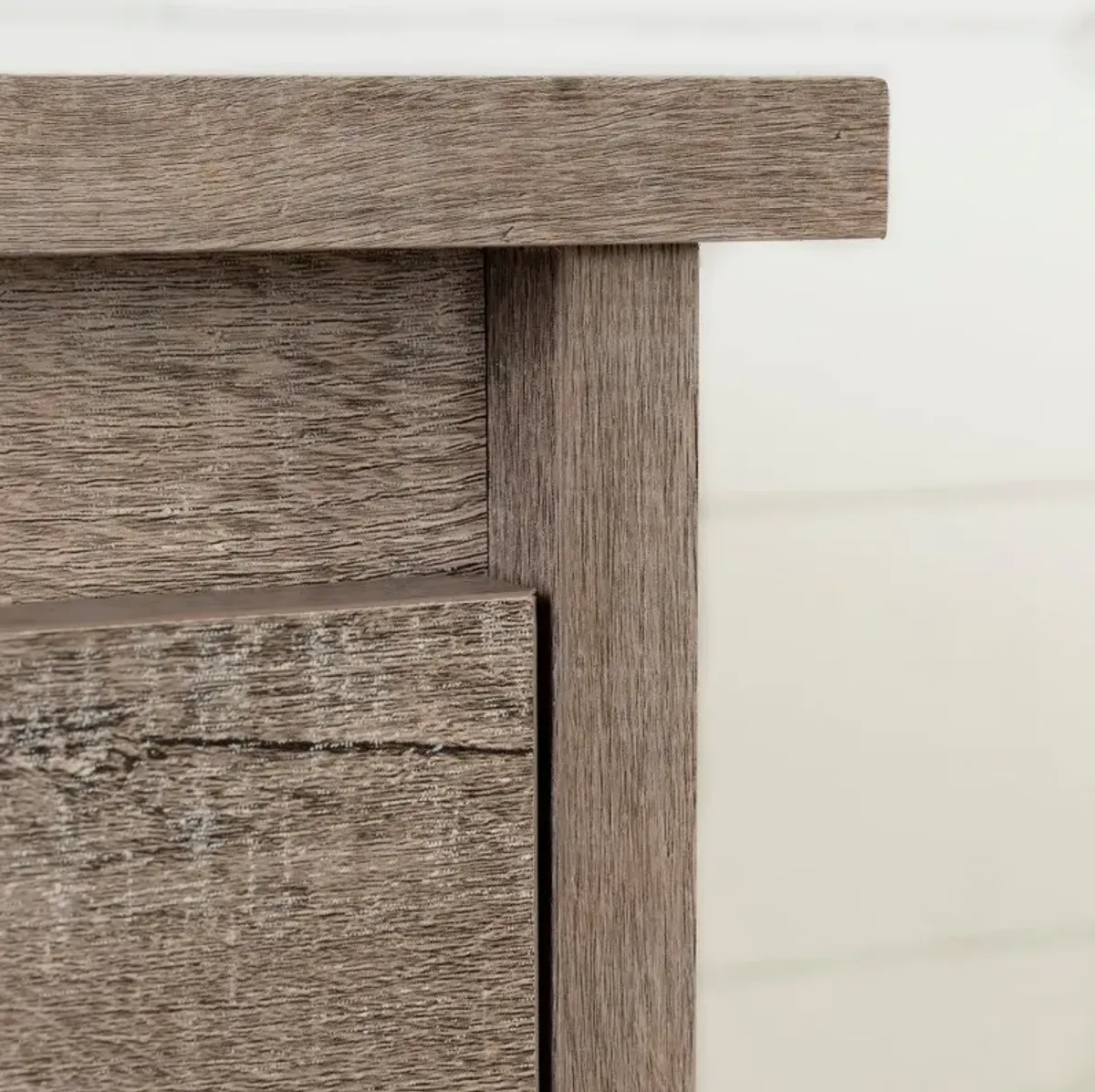 Tassio Farmhouse Weathered Oak Nightstand - South Shore