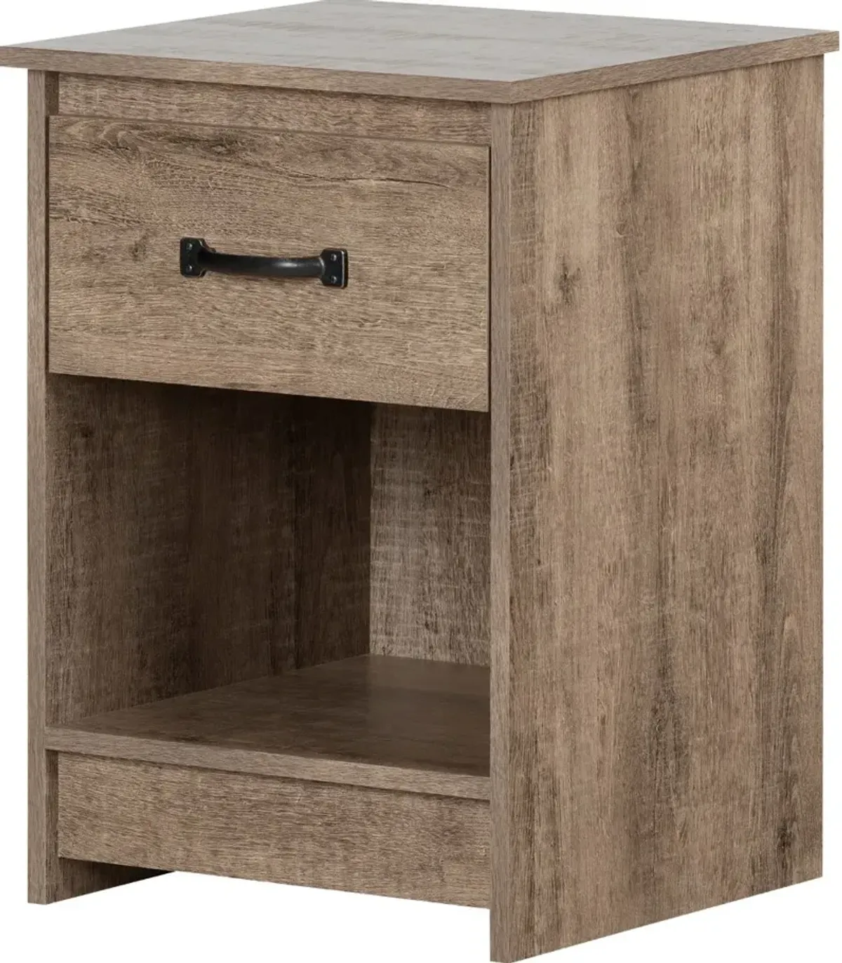 Tassio Farmhouse Weathered Oak Nightstand - South Shore