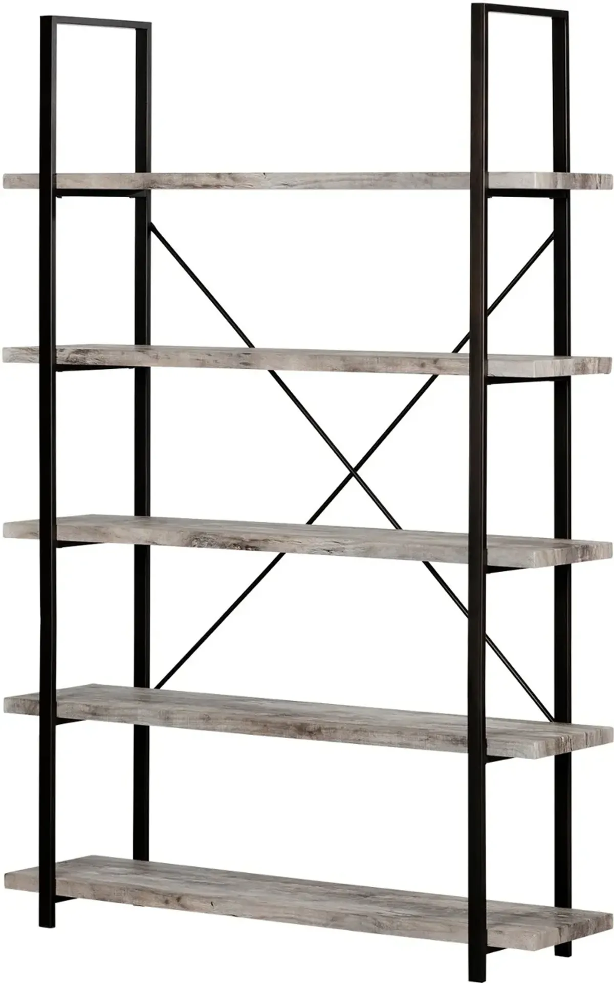 Gimetri Driftwood Gray 5-Shelf Shelving Unit - South Shore