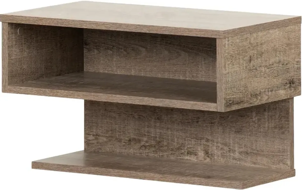 Sazena Weathered Oak Floating Nightstand - South Shore