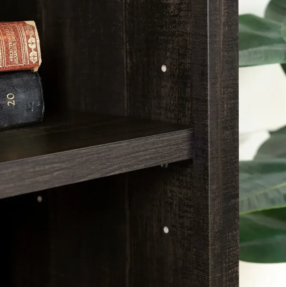 Gascony Rubbed Black 4-Shelf Bookcase - South Shore