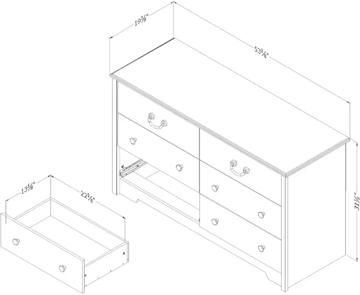 Navali Seaside Pine Dresser - South Shore