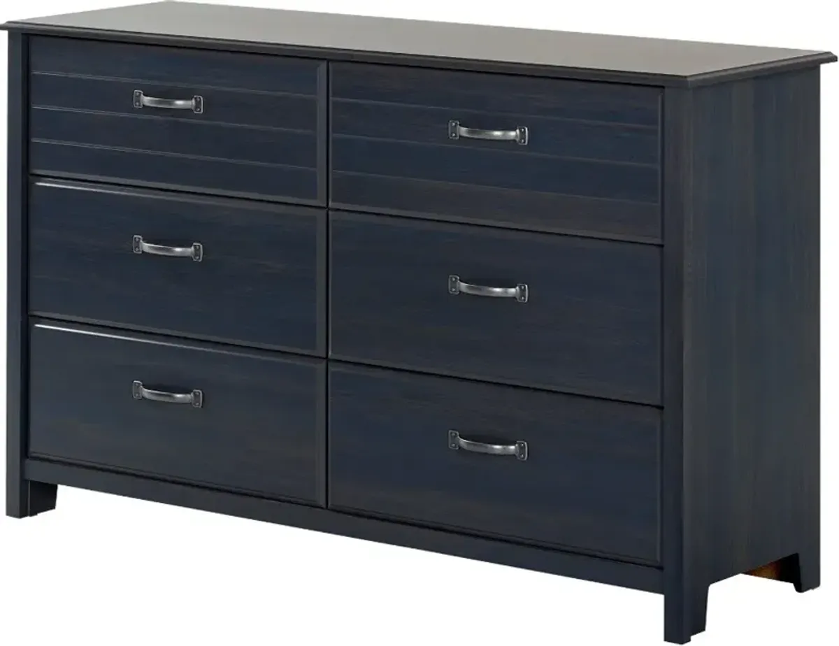 Asten Contemporary Blue Dresser - South Shore