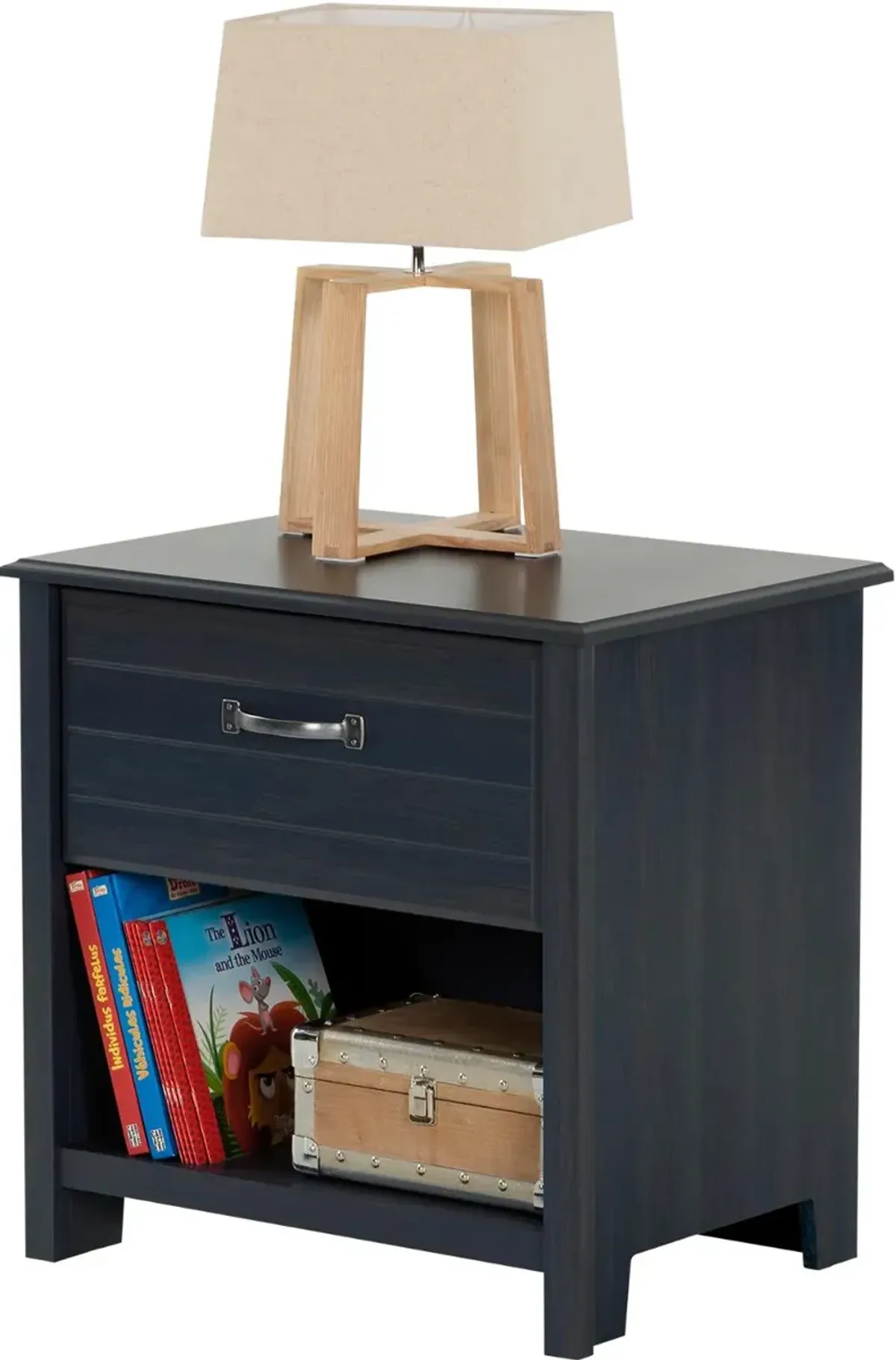 Asten Contemporary Blue Nightstand - South Shore