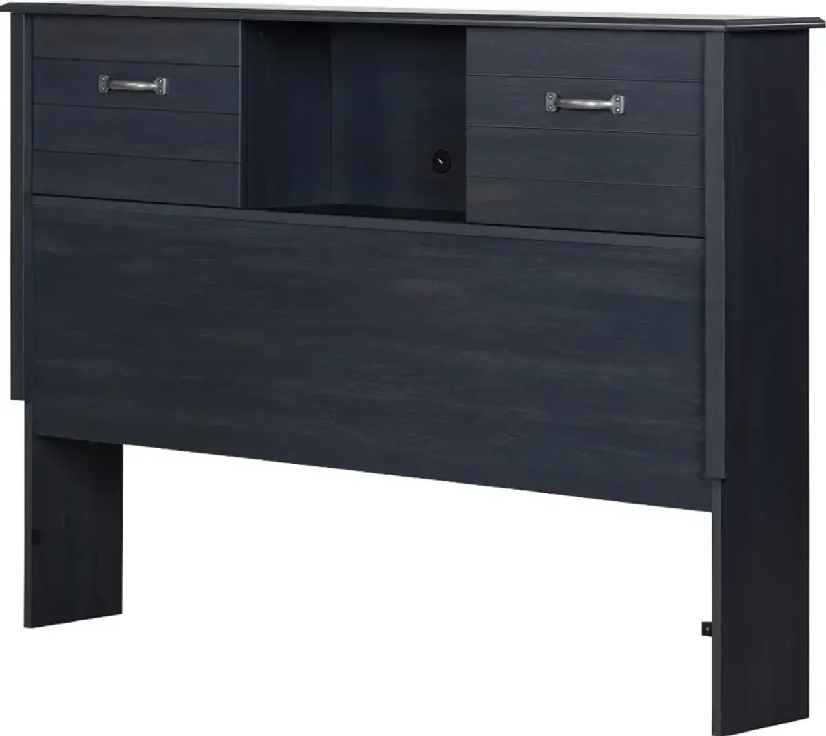 Asten Rustic Blue Full Bookcase Headboard - South Shore