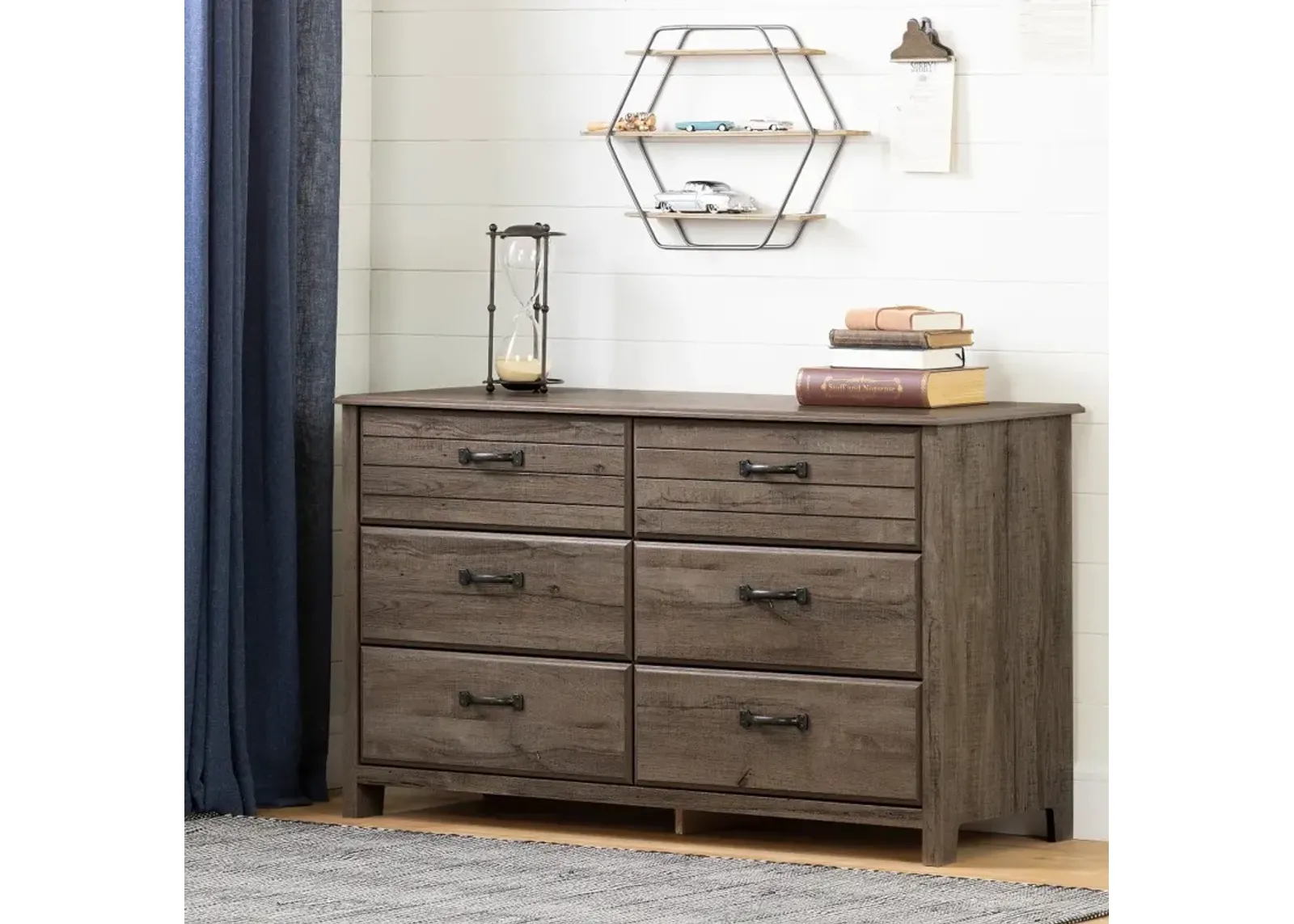 Asten Contemporary Fall Oak Dresser - South Shore