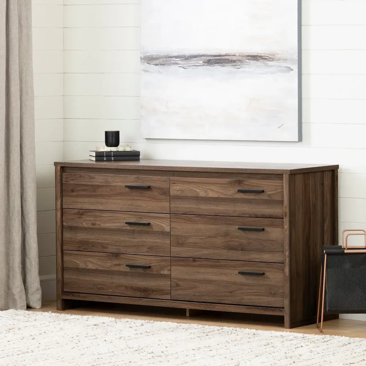 Lensky Modern Natural Walnut Dresser - South Shore