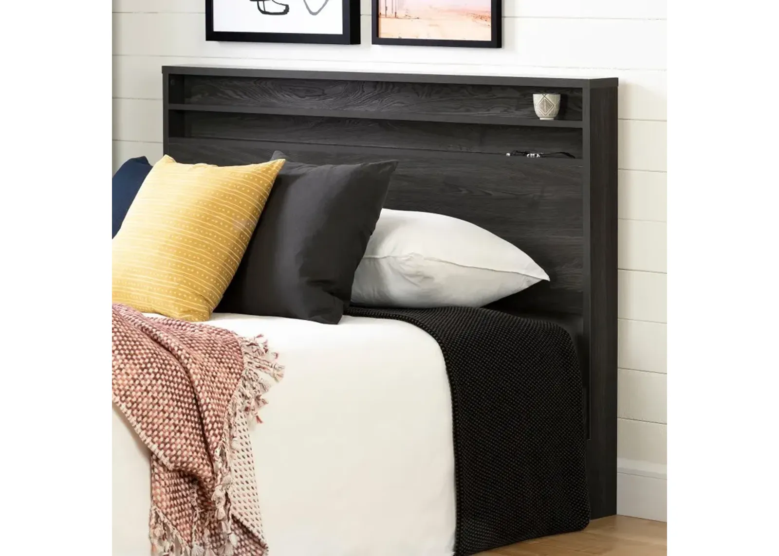 Lensky Modern Gray Oak Full-Queen Headboard - South Shore