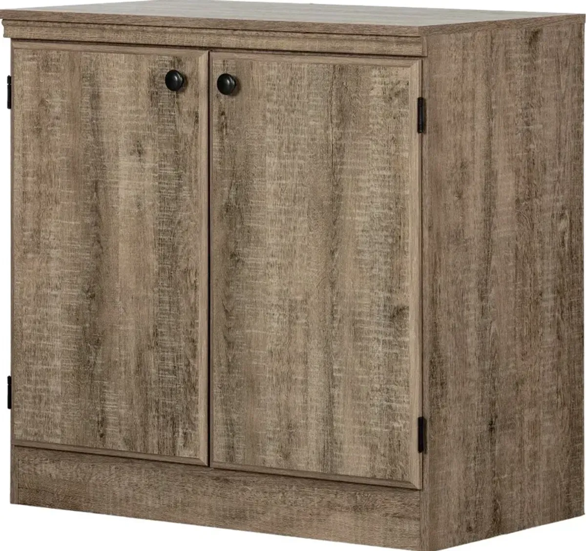 Morgan Weathered Oak Small 2-Door Storage Cabinet