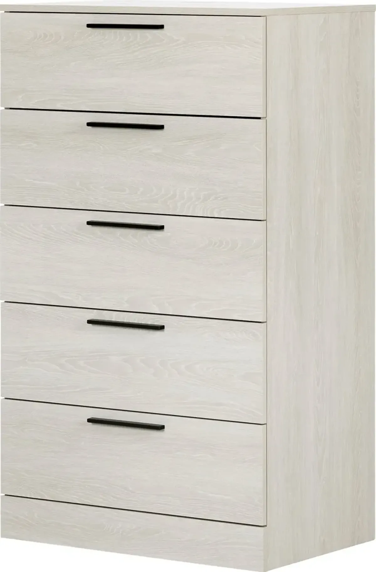 Winter Oak White Chest of Drawers - South Shore