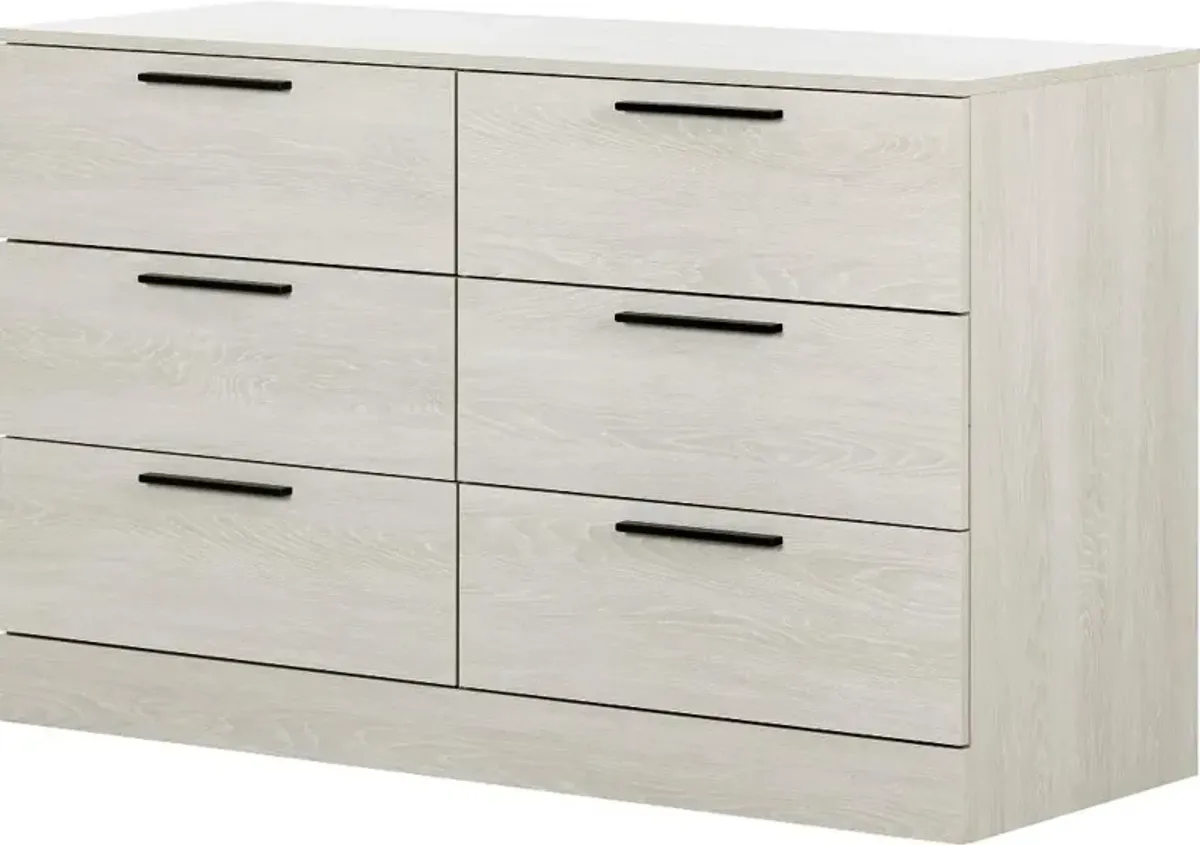 Winter Oak White Oak 6-Drawer Dresser - South Shore