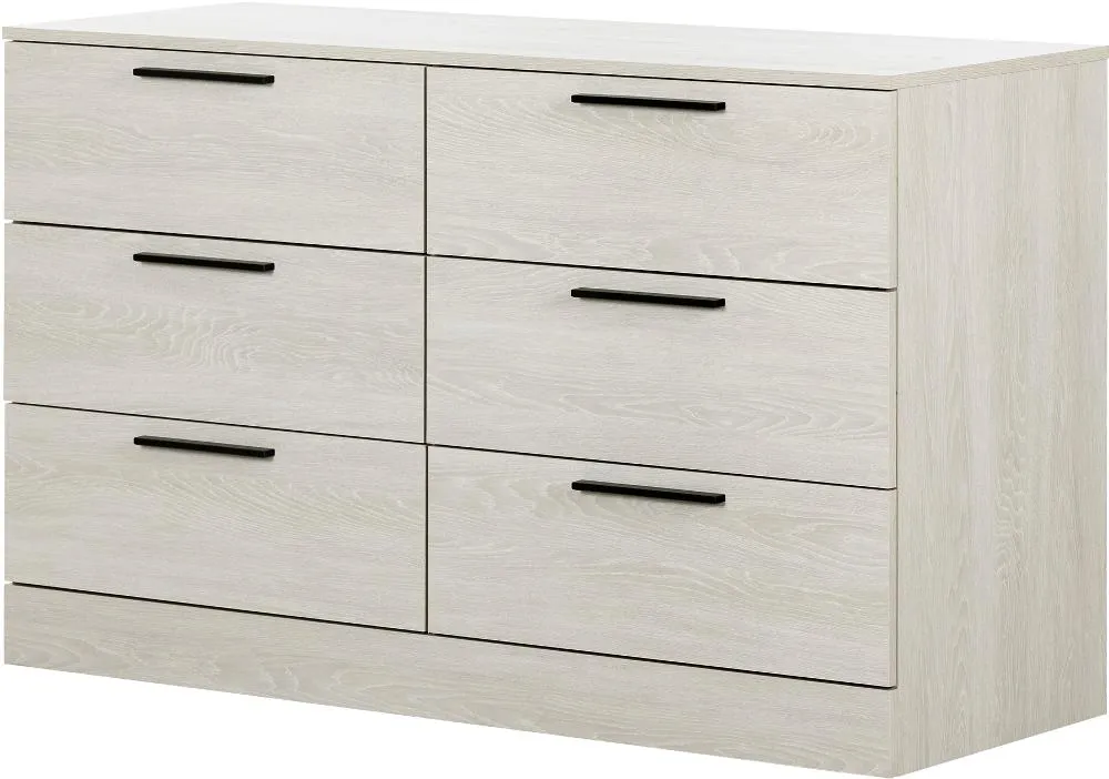 Winter Oak White Oak 6-Drawer Dresser - South Shore