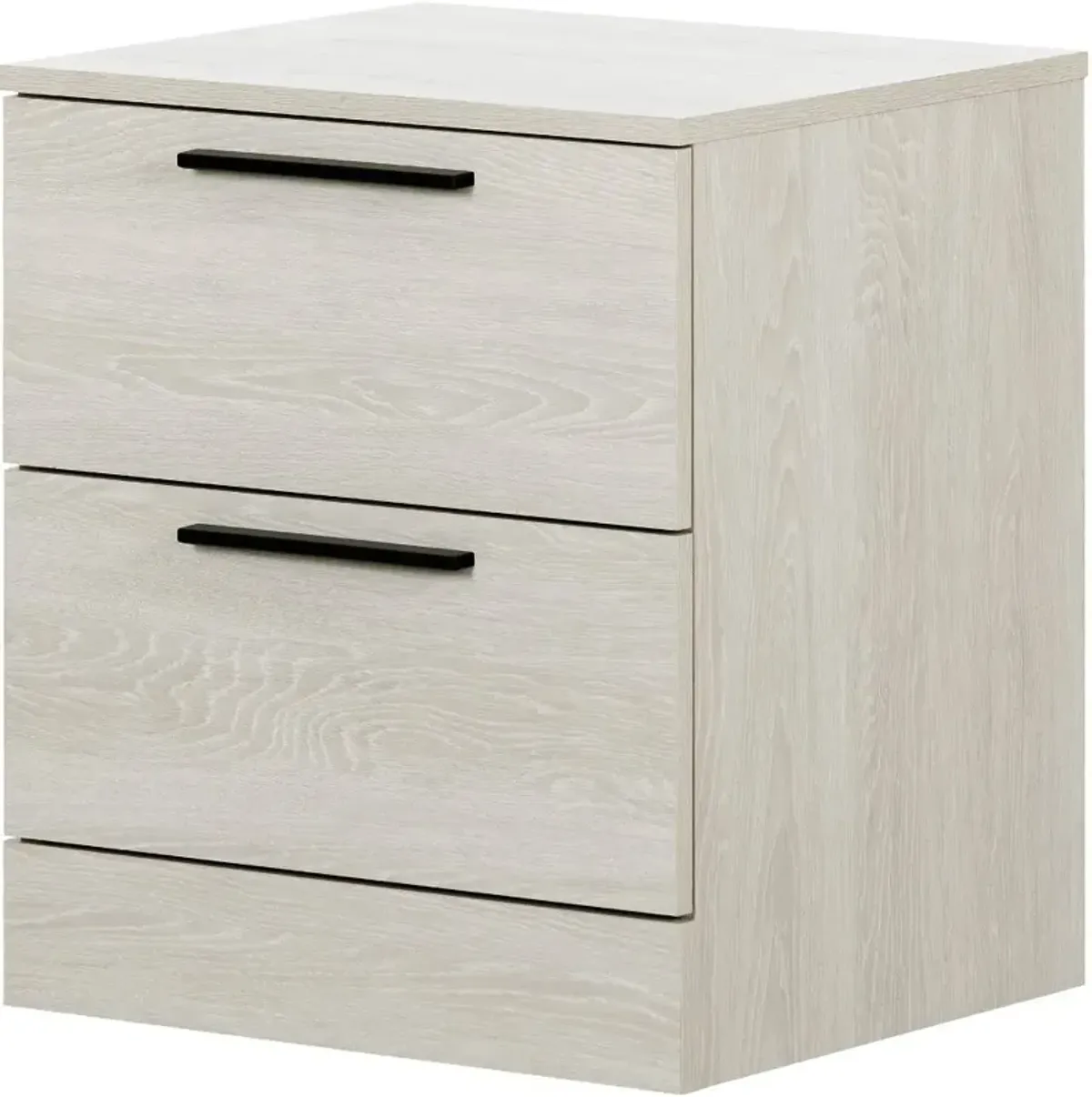 Winter Oak 2 Drawer Nightstand - Step One Essential - South Shore