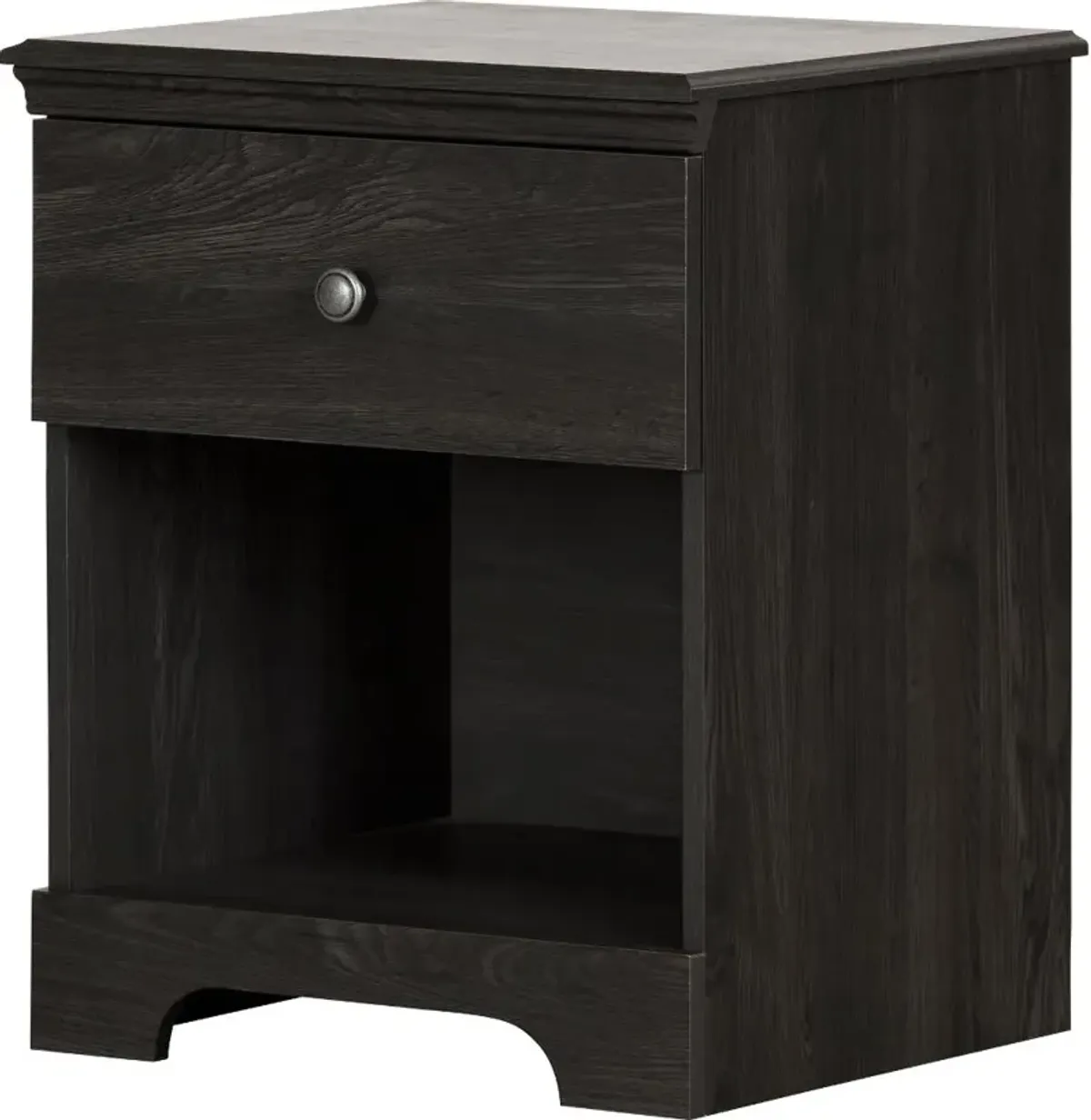 Zach Classic Dark Gray Oak Nightstand - South Shore