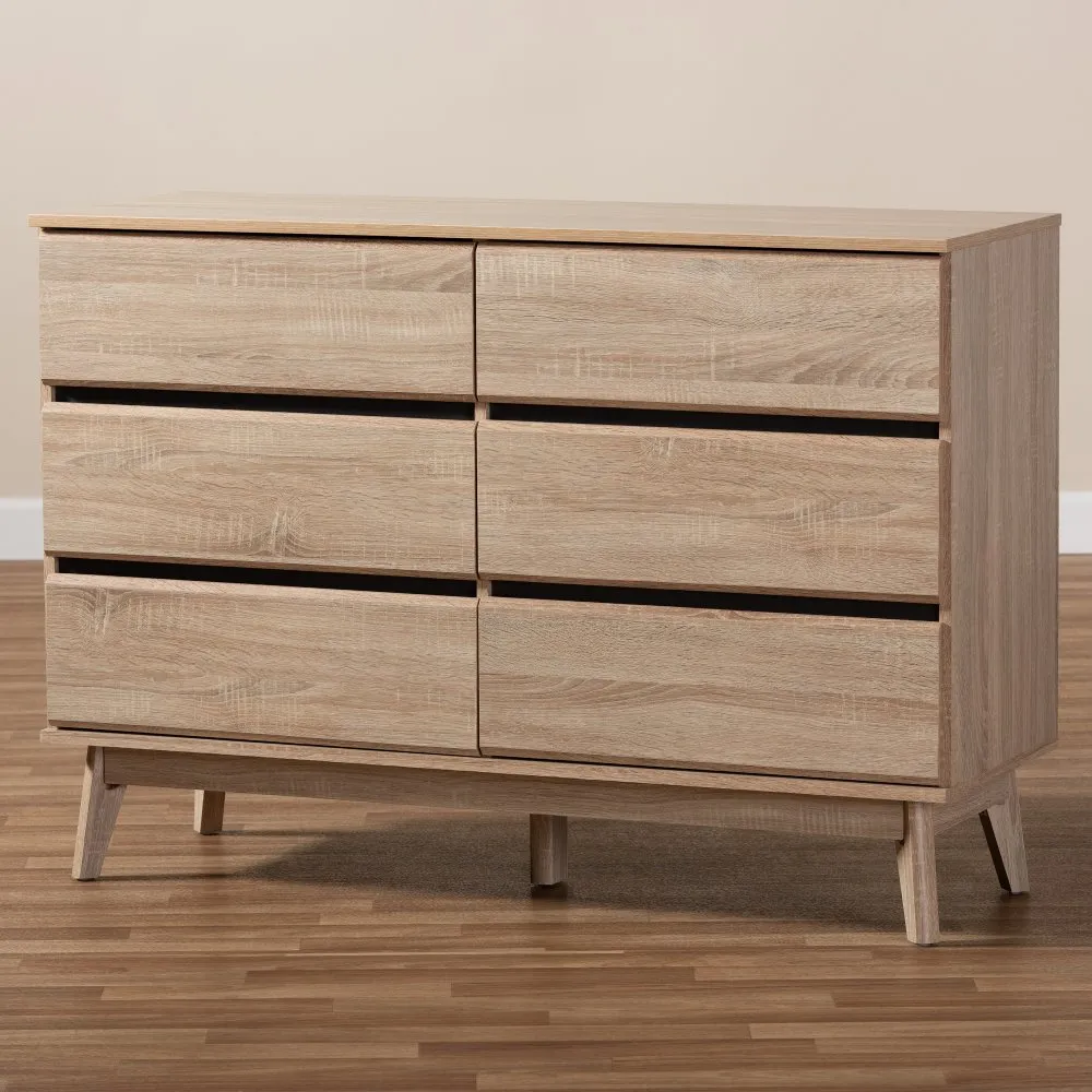 Mid-Century Light Oak Dresser - Josephina