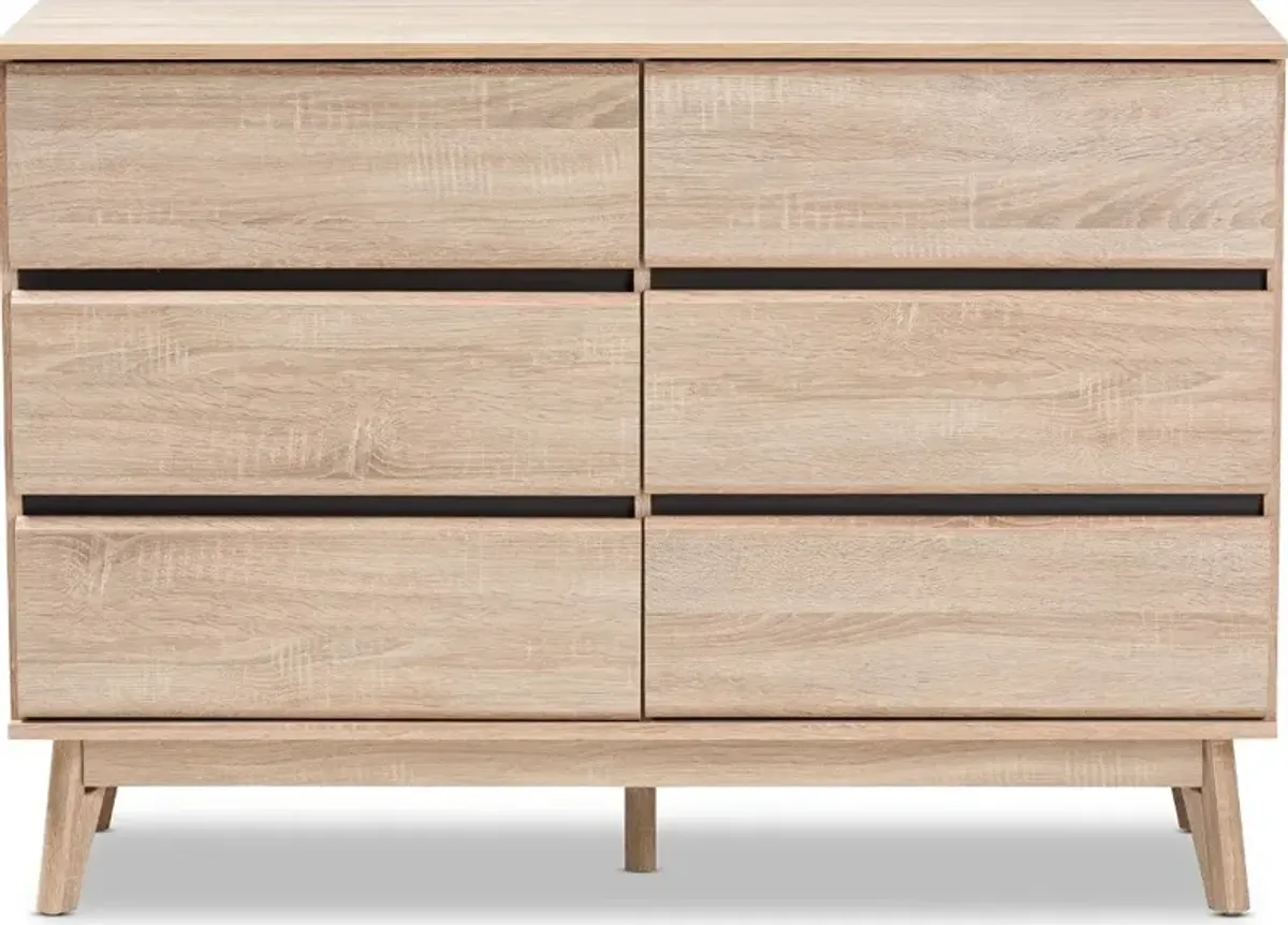 Mid-Century Light Oak Dresser - Josephina