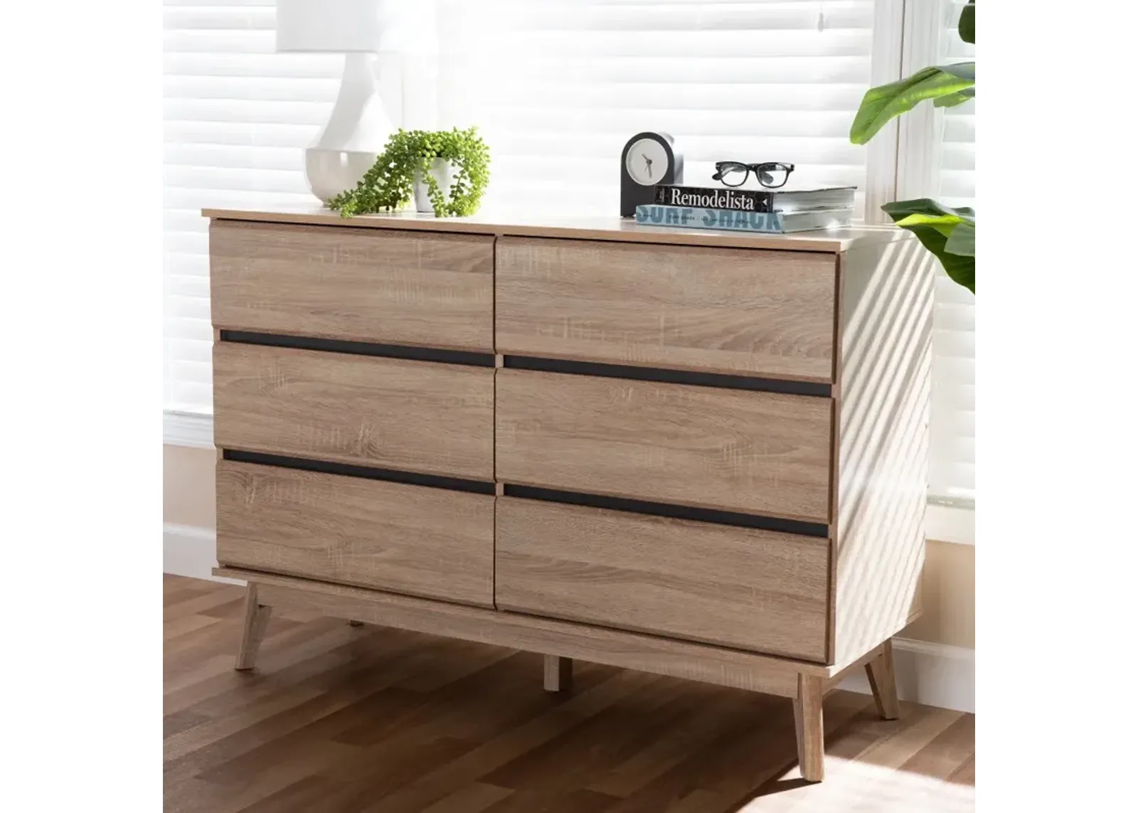 Mid-Century Light Oak Dresser - Josephina