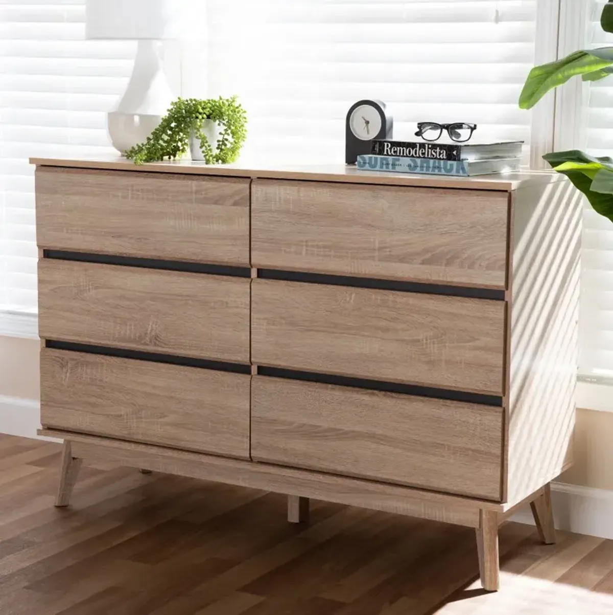 Mid-Century Light Oak Dresser - Josephina