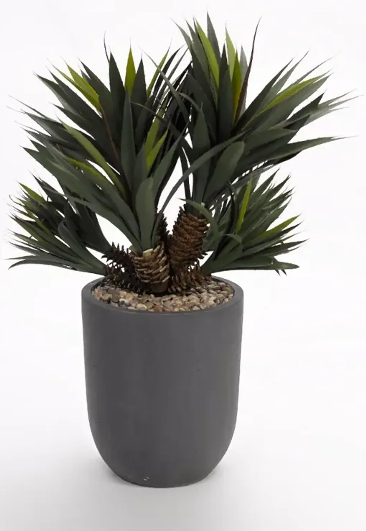 Star Succulent Faux Plant Arrangement in Gray Planter