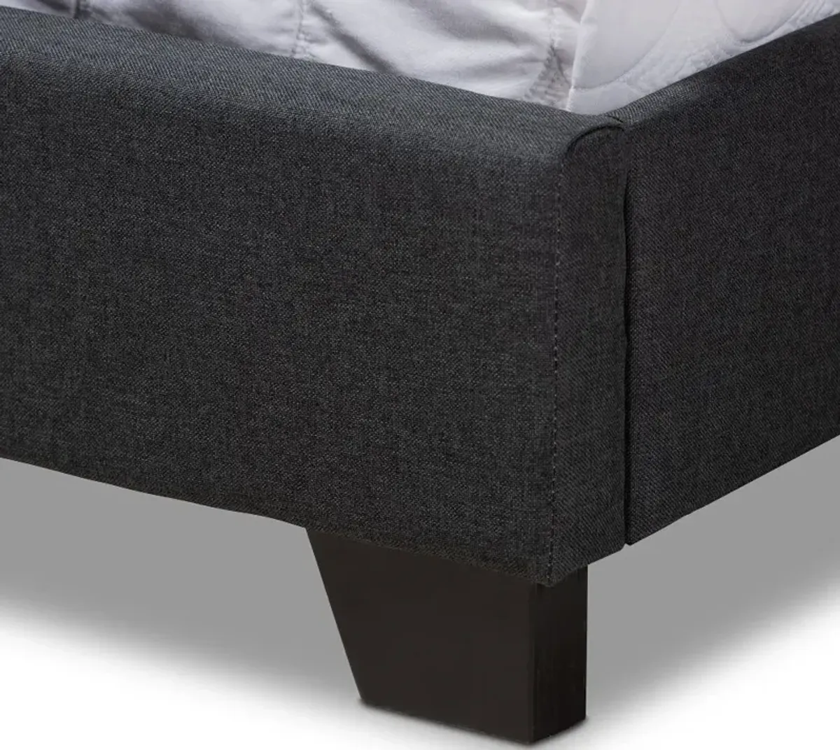 Contemporary Charcoal Gray Upholstered King Bed - Natasha