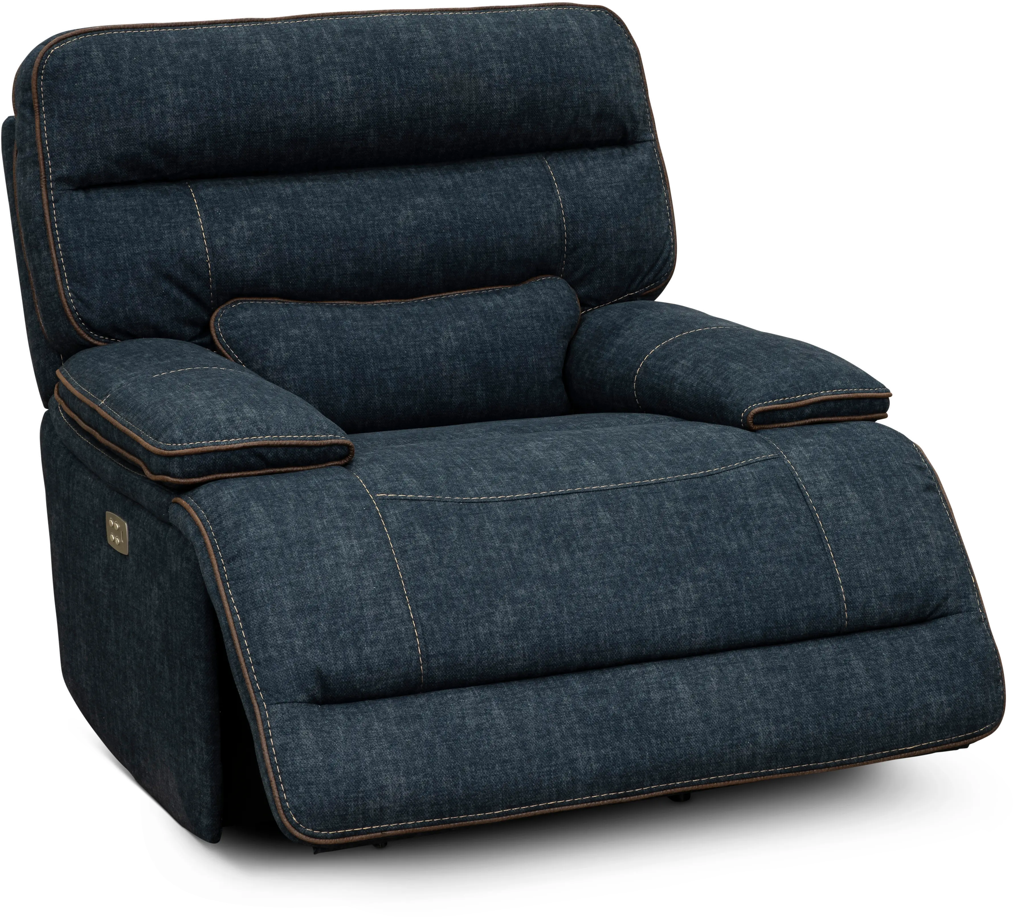 Rock Quarry Blue Power Recliner