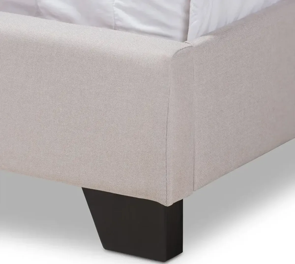 Contemporary Beige Upholstered King Bed - Westley